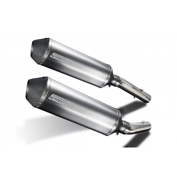 Delkevic slip-on kit X-Oval Titanium 343mm - TUONO1000R/ FACTORY (2006-2010)