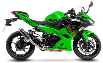 Leovince GP Corsa Black Edition Einddemper zonder E-keur Kawasaki Ninja 400 2018 - 2023