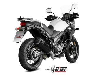 Mivv Speed Edge RVS Black Volledig Uitlaatsysteem met E-keur Suzuki DL V-Strom 650 / XT 2017 > 2024