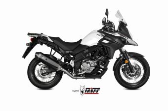 Mivv Speed Edge RVS Black Volledig Uitlaatsysteem met E-keur Suzuki DL V-Strom 650 / XT 2017 > 2024