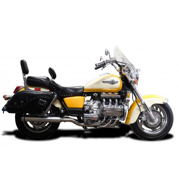 Delkevic Volledig Uitlaatsysteem - HONDA GL1500C F6C VALKYRIE 96-03 FULL 6-2 EXHAUST 550MM SILENCER BULLNOSE BAFFLE - zonder E-KEUR