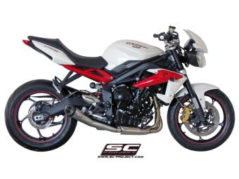 SC-Project Conic RVS Slip-On Einddemper Met E-keur TRIUMPH STREET TRIPLE 675 / R / RX 2013 - 2016
