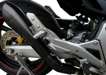 HP Corse Hydroform RVS Black Slip-on Einddemper met E-keur Honda HORNET 600 2011 - 2014