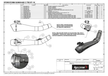 HP Corse Hydroform RVS Slip-on Einddemper met E-keur Kawasaki Z 750 2007 - 2014