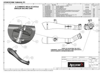 HP Corse Hydroform RVS Slip-on Einddemper met E-keur Yamaha FZ1/FZ1 Fazer 2006-2016