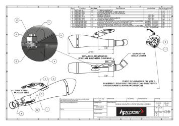HP Corse Hydroform RVS Dubbele Slip-on Einddemper met E-keur Ducati Monster 1100 2010 > 2014