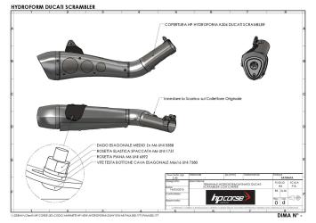 HP Corse Hydroform Classic Line RVS Slip-on Einddemper Low Position met E-keur Ducati Scrambler 803 2015 - 2020