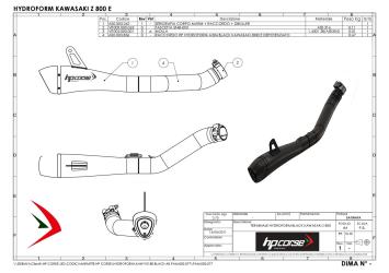 HP Corse Hydroform RVS Black Slip-on Einddemper met E-keur Kawasaki Z 800 2013 - 2015