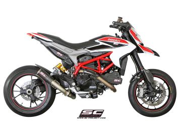 SC-Project CR-T Carbon Low Mount Slip-On Einddemper Zonder E-keur DUCATI HYPERMOTARD 939 / SP 2016 - 2018