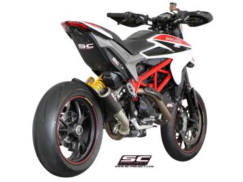 SC-Project CR-T Carbon Low Mount Slip-On Einddemper Zonder E-keur DUCATI HYPERMOTARD 939 / SP 2016 - 2018