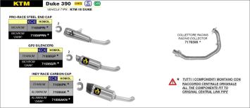 Arrow Pro-Race RVS Slip-on Einddemper met E-keur KTM Duke 390 2021 - 2023