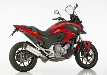 Shark DSX-5 Aluminium met RVS Black Endcap Einddemper met E-keur Honda NC700 S / X 2012 - 2013