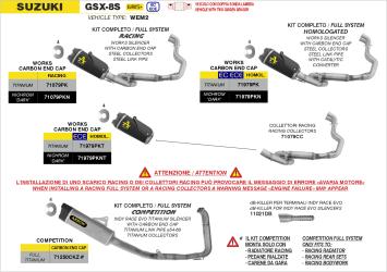 Arrow Works Titanium Carby Endcap Volledig Uitlaatsysteem met E-keur Suzuki GSX-8S / GSX-8R 2023 - 2025