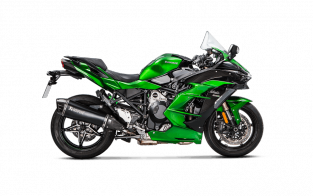 Akrapovic Slip-on Line Titanium Black Einddemper met E-keur Kawasaki Ninja H2 SX 2018 - 2020