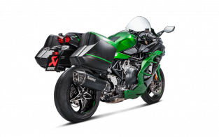 Akrapovic Slip-on Line Titanium Black Einddemper met E-keur Kawasaki Ninja H2 SX 2018 - 2020