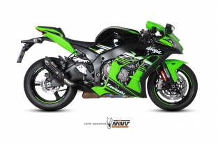 Mivv Suono Steel Black Slip-on Einddemper met E-keur Kawasaki ZX-10 R / RR / SE 2016 > 2024