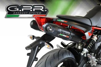 GPR Furore Nero Dubbele Slip-on Einddemper Set met E-keur Aprilia Shiver 750 / GT 2007 - 2016