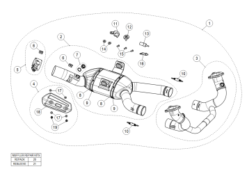 Akrapovic Titanium Voorbochten BMW R 1300 GS 2024 - 2025