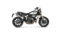 2x Akrapovic Slip-on Line Titanium Einddempers (L+R) met E-keur Ducati Scrambler 1100 2018 > 2020