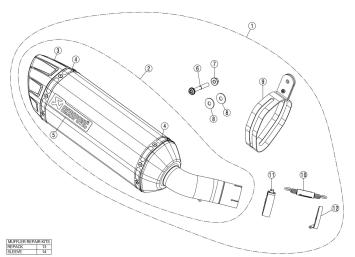 Akrapovic Slip-on Line Carbon Einddemper met E-keur Honda CB 750 Hornet 2023 - 2025