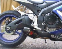 Akrapovic Slip-on Line Carbon Short Einddemper zonder E-keur Suzuki GSX-R 750 2006 > 2007