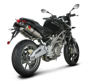 2x Akrapovic Slip-on Line Titanium Einddempers met E-keur Aprilia Shiver 750 / GT 2010 > 2016