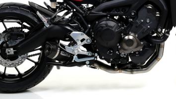 Arrow Volledig Uitlaatsysteem met Thunder Aluminium Dark Einddemper met E-keur incl. Kat. Yamaha MT09 2015 > 2020