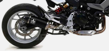 Arrow Indy Race Aluminium Dark Einddemper met E-keur incl. Linkpipe BMW F 900 R en F 900 XR 2020 - 2024