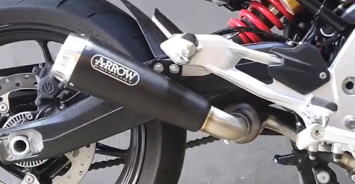 Arrow Pro-Race Nichrom Black Slip-on Einddemper met E-keur incl. Linkpipe 71729MI BMW F 900 R / F 900 XR 2020 > 2024
