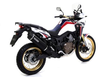 Arrow Maxi Race-Tech Aluminium Dark Slip-on Einddemper met E-keur Honda CRF1000L Africa Twin 2016 > 2019