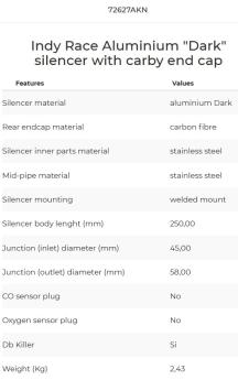 Arrow Indy Race Aluminium Dark Einddemper met E-keur KTM 390 Adventure 2020 - 2023