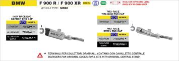 Arrow Pro-Race Titanium Einddemper met E-keur BMW F900XR / F900R 2025 - 2026