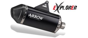 Arrow Volledig uitlaatsysteem Explorer Aluminium Dark met E-keur KTM 690 Enduro R / 690 SMC-R 2025 - 2026