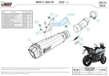 Mivv Delta Race RVS Black Einddemper met E-keur BMW S 1000 XR 2020 > 2024