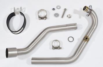 BWE Volledig Uitlaatsysteem zonder E-keur incl. RVS Oval 300mm Einddemper met Carbon Endcap Benelli BN 125 2018 - 2024