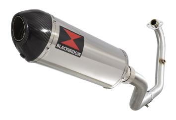 BWE Volledig Uitlaatsysteem zonder E-keur incl. RVS Oval 300mm Einddemper met Carbon Endcap Benelli BN 125 2018 - 2024