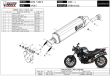 Mivv Speed Edge RVS Slip-on Einddemper met E-keur Euro3 en Euro4 BMW F 800 R 2009 > 2020