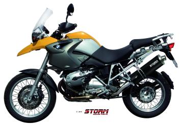 Storm By Mivv Oval RVS Black Slip-On Einddemper Met E-keur BMW R1200GS 2004 - 2007