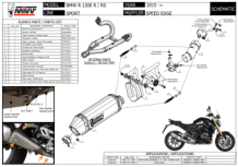 Mivv Speed Edge RVS Slip-on Einddemper met E-keur Euro3 en Euro4 BMW R 1200 RS 2015 > 2018