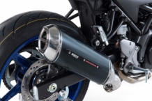 BOS Street Fox Carbon Steel Einddemper met E-keur incl. Color Bars Kit Suzuki SV 650 2016 - 2020