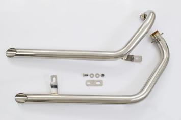 Black Widow Exhaust RVS Drag Pipes Volledig Uitlaatsysteem zonder E-keur Yamaha XV535 Virago 1988 - 2004