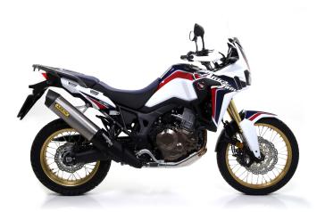 Arrow Maxi Race-Tech Titanium met Carbon Endcap Einddemper met E-keur Honda CRF 1000 L Africa Twin 2016 > 2019