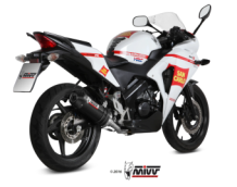 Mivv Oval Carbon met Carbon Cap Volledig Uitlaatsysteem met E-keur Honda CBR 125 R 2011 > 2016