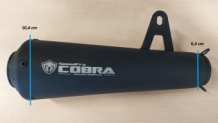 Speedpro Cobra M3 RVS Matt Black Einddemper 51mm Aansluiting