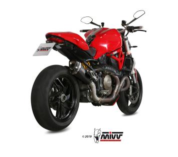 Mivv Delta Race RVS Black Einddemper met E-keur Ducati Monster 1200 / S 2014 > 2016