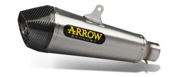 Arrow X-Kone RVS High Version Einddemper met E-keur incl. Racing Voorbochten 71605MI Yamaha MT-07 2014 > 2020