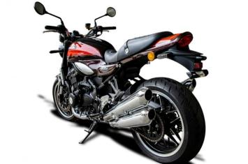 Delkevic ZI ZIB Style 4-4 Chrome Exhaust System Silencers - Kawasaki Z900RS DE 2018-2024