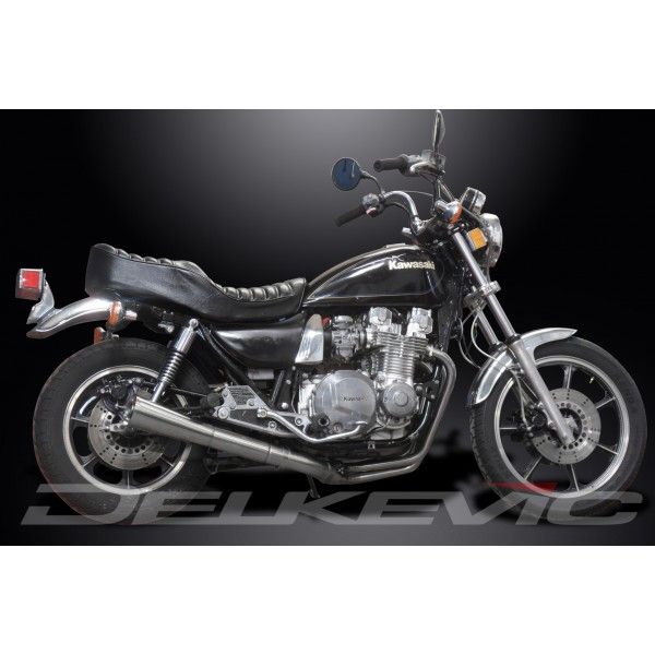 Delkevic volledig systeem Megaphone RVS 550mm - Z1000LTD KZ1000K LTD (1981-1982)