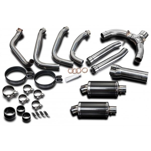 Delkevic volledig systeem Oval Carbon 225mm - CBR1100XX BLACKBIRD (1996-2009)
