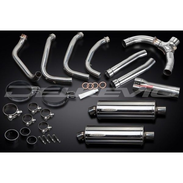 Delkevic volledig systeem Oval RVS 350mm - CBR1100XX BLACKBIRD (1996-2009)